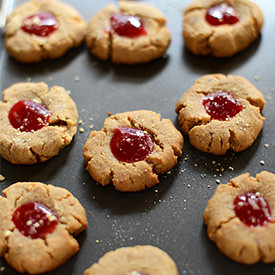 Vegan PBJ Thumbprints