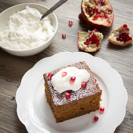Gingerbread Cake with Pomegranate