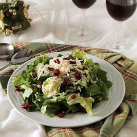 Parmesan-Cranberries Green Salad