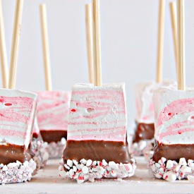 Peppermint Hot Chocolate on a Stick