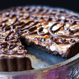 Chocolate Caramel Hazelnut Tart