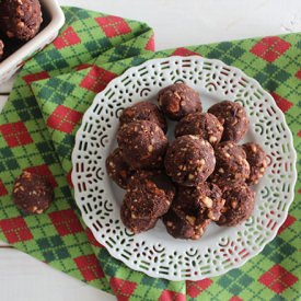 Raw Chocolate Malt Brownie Bites