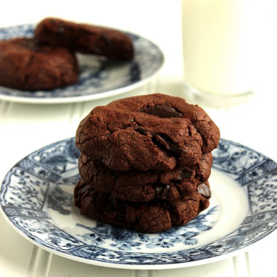 Chocolate-Chocolate Chunk Cookies
