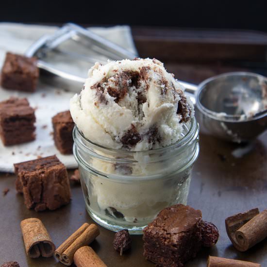 Eggnog Brownie Chunk Ice Cream
