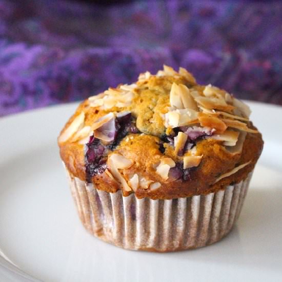 Best Ever Blueberry Coconut Muffins