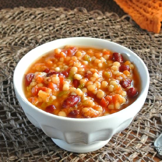 Slow Cooker Pearl Couscous Soup