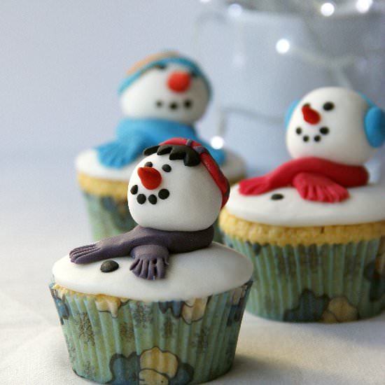 Snowmen Cupcakes