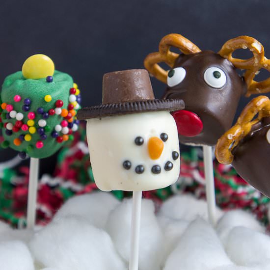 Christmas Marshmallow Pops