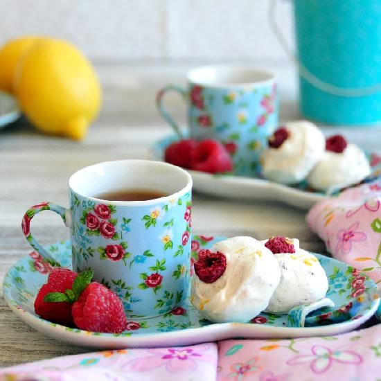 Lemon Raspberry Meringue Bubbles