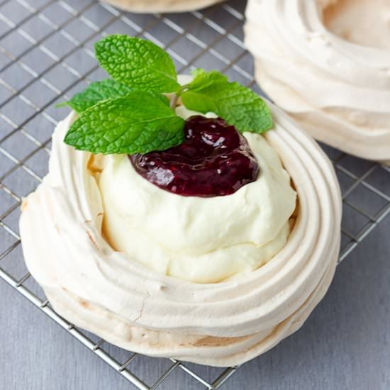 White Chocolate Mousse Meringues