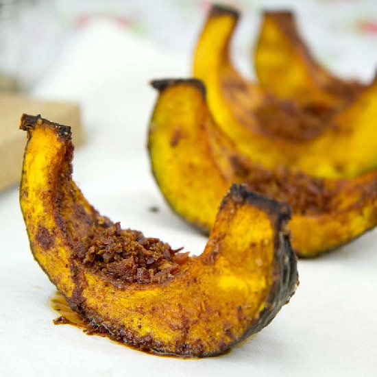 Bacon Roasted Kabocha Squash
