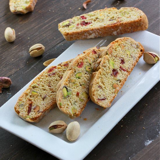 Rustic Orange Pistachio Biscotti