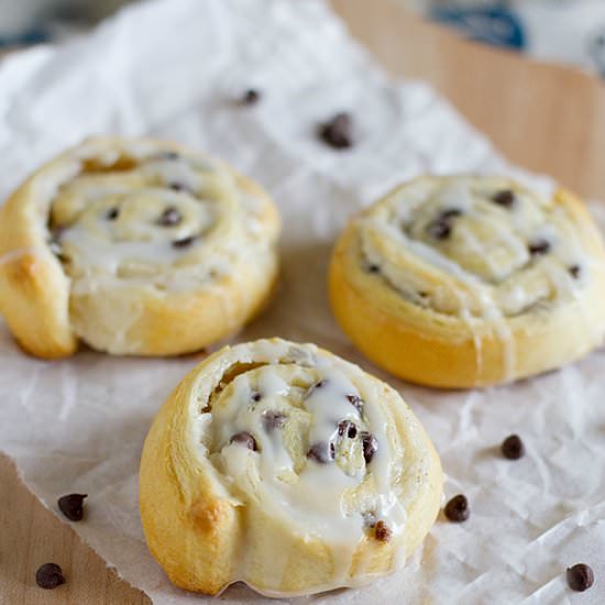 Chocolate Chip Crescent Cookies