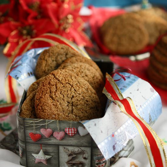 GF Chewy Ginger Molasses Cookies