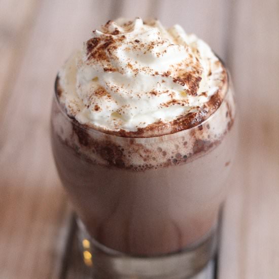 Hot Chocolate Wine Cocktail