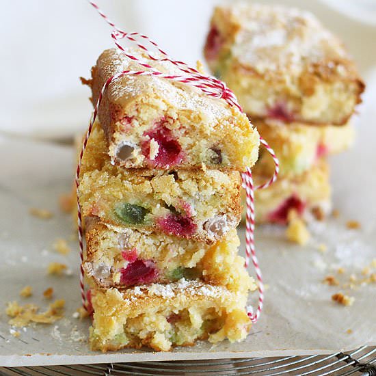 Christmas White Chocolate Blondies