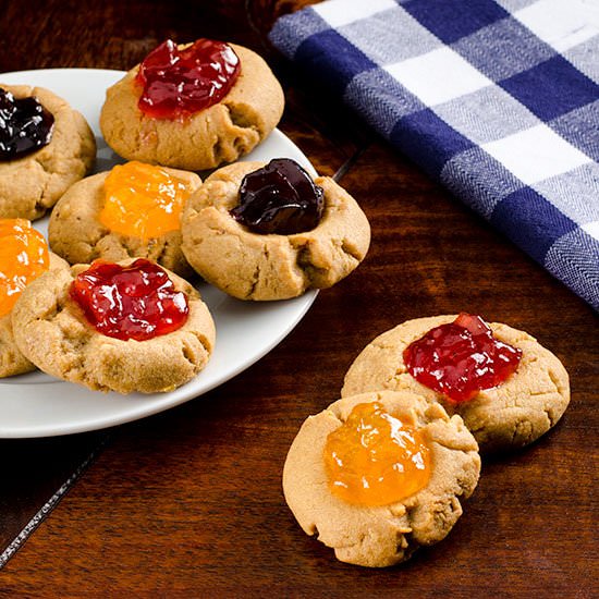 PB&J Thumbprint (Thimble) Cookies