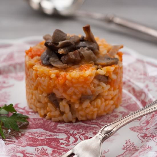 Risotto with Pumpkin and Mushrooms
