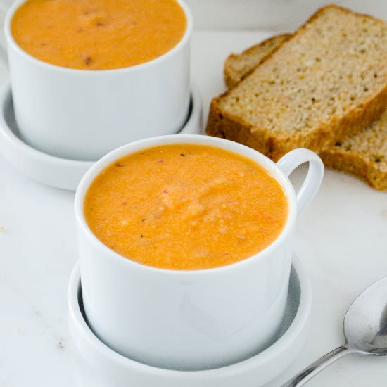 Roasted Red Pepper Potato Soup