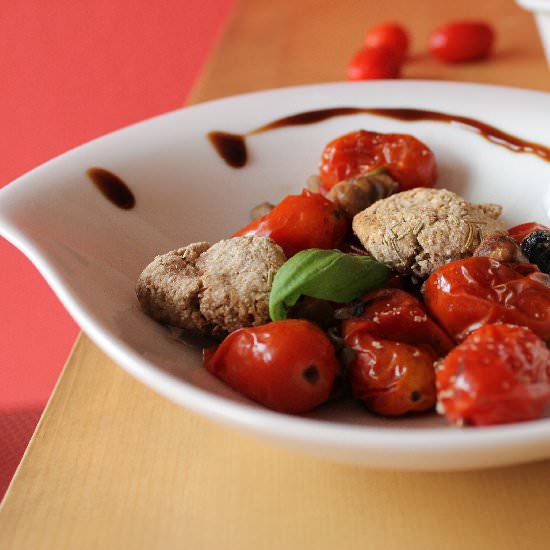 Tomato Cobbler w/ Rosemary Biscuits