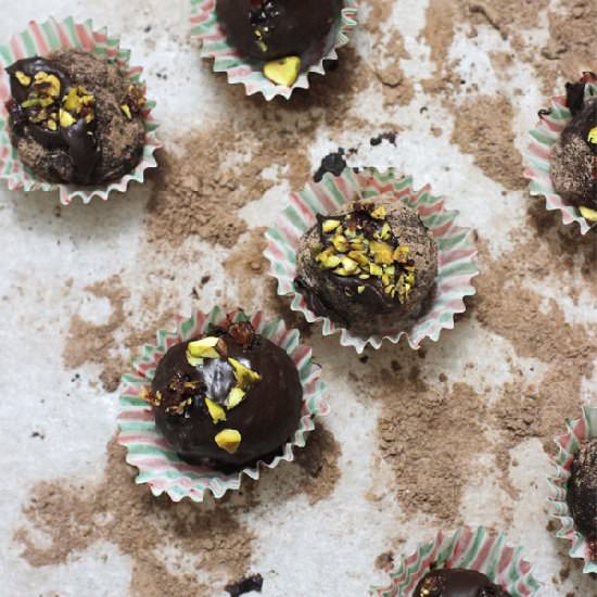 Chocolate Pistachio Truffles