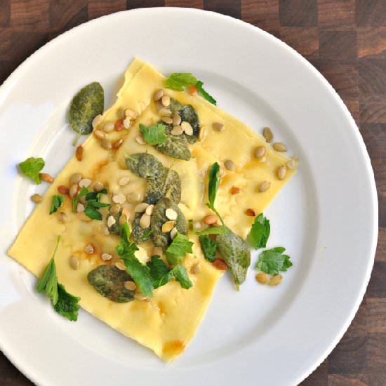 Delicata Ravioli Brown Butter Sage