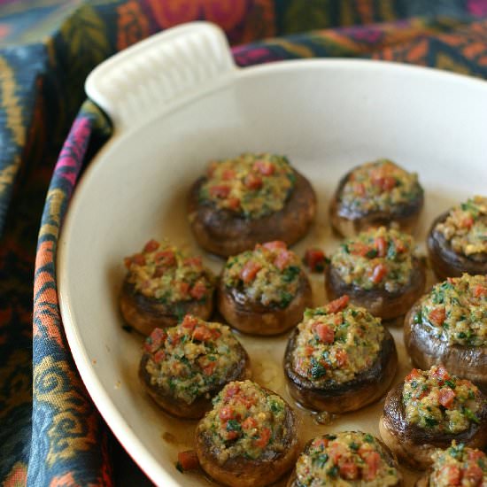 Pepperoni Stuffed Mushrooms