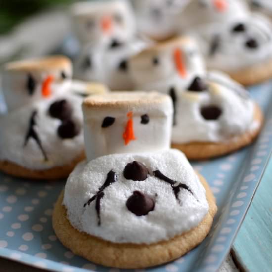 Melted Snowman Cookies