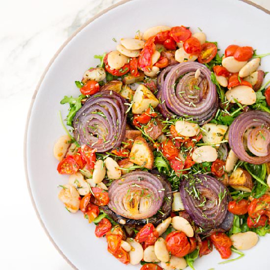 Warm Roasted Vegetable/Herb Salad