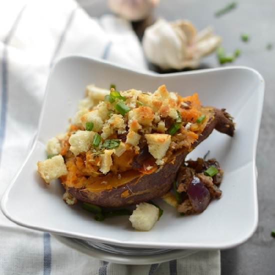 Twice Baked Sausage n Sweet Potato