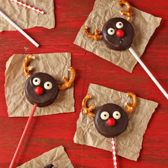Reindeer Oreo Cookie Pops