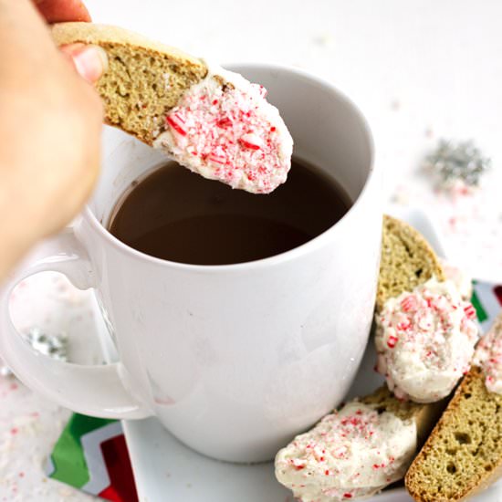 White Chocolate Peppermint Biscotti