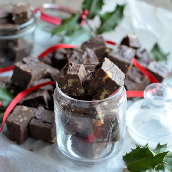 Christmas Cake Chocolate Fudge