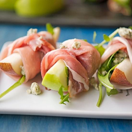 Prosciutto Pear Bites