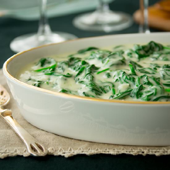 Cheddar Creamed Spinach