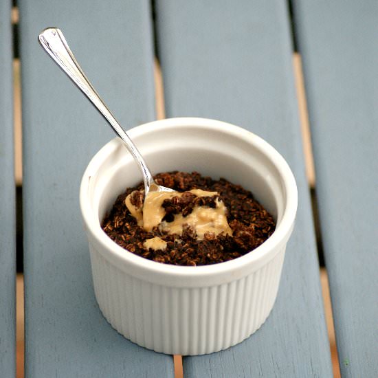 Baked Chocolate PB Oatmeal