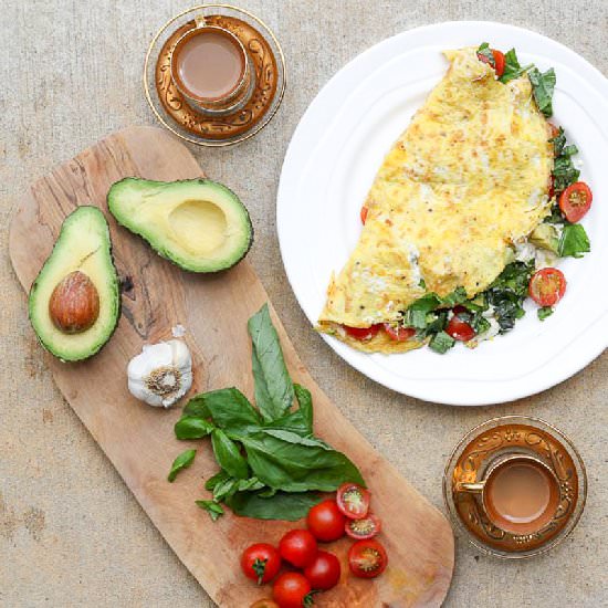 Fresh Mozzarella Tomato Omelettes
