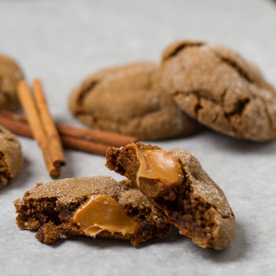 Caramel Ginger Molasses Cookies
