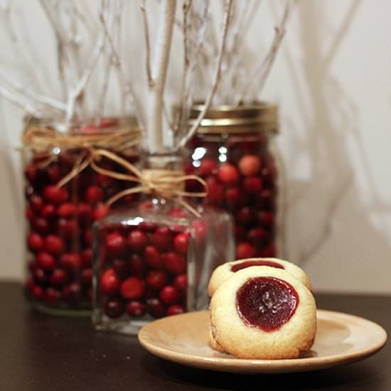 Raspberry Thumbprint Cookies