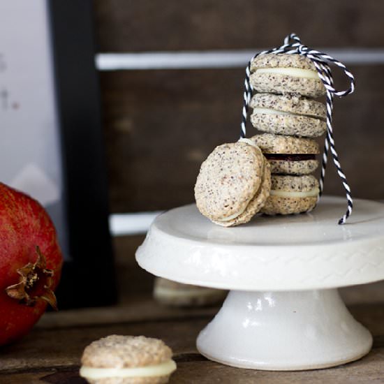 White Chocolate Poppy Macaroons