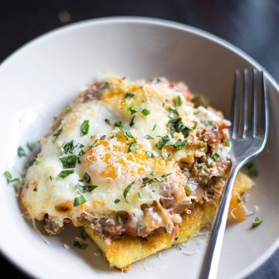 Portuguese Baked Egg with Polenta