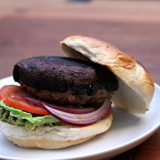 Pork and Portobello Burgers