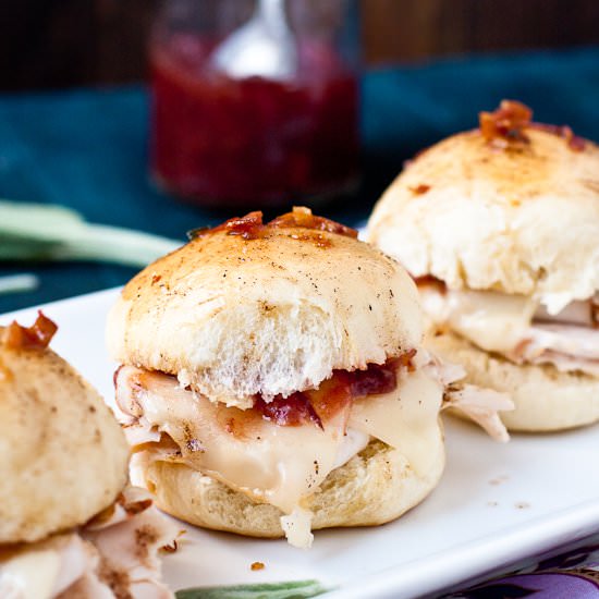 Hot Turkey & Cranberry Sliders