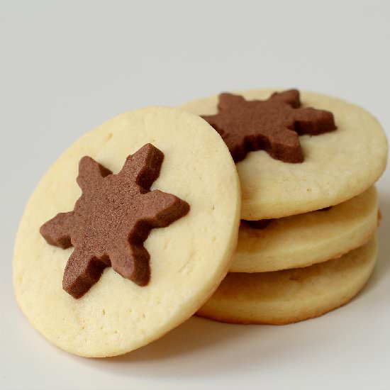Choc-Vanilla Christmas Cookies