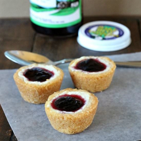 Blueberry Jam Cookie Cups