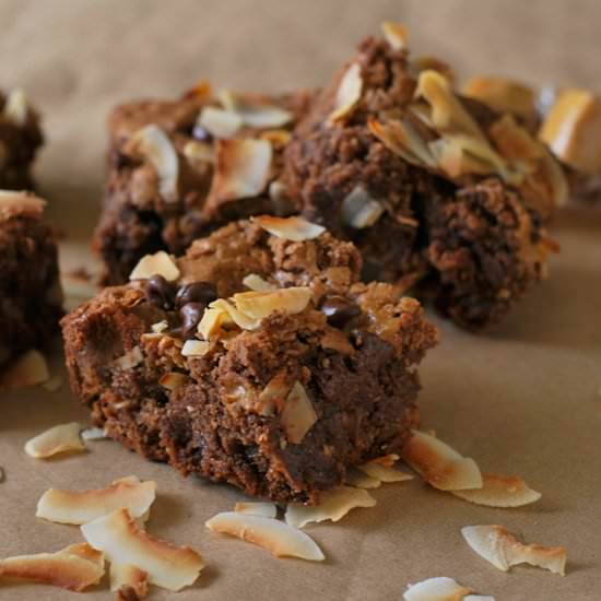 Caramel Coconut Brownies