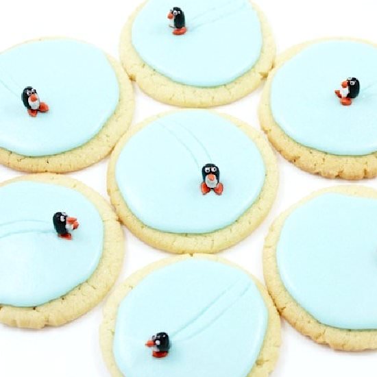 Ice Skating Penguin Cookies