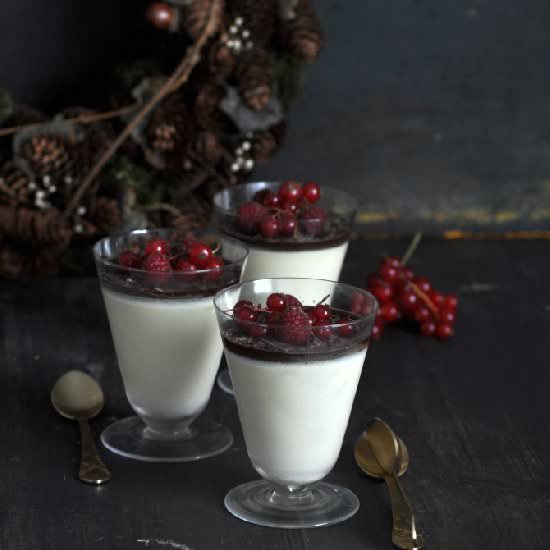Baileys and Chocolate Panna Cotta
