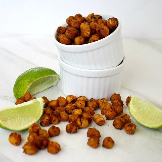 Roasted Chipotle and Lime Chickpeas