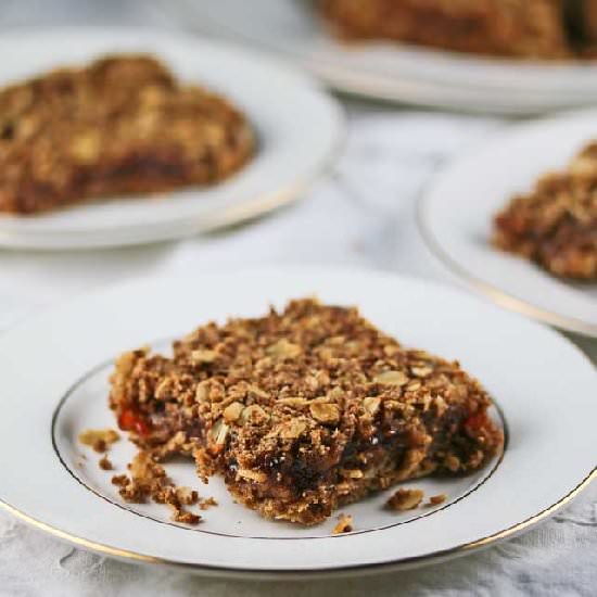 Peanut Strawberry Jam Bars